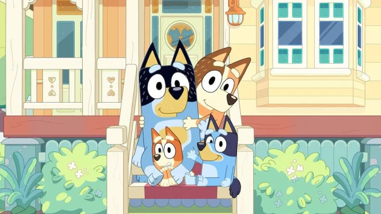 Герої популярного австралійського анімаційного серіалу «Блуї» (Bluey)
